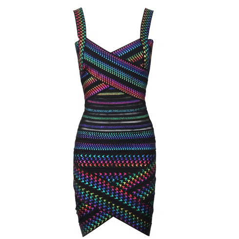 Deep V Suspender Dress