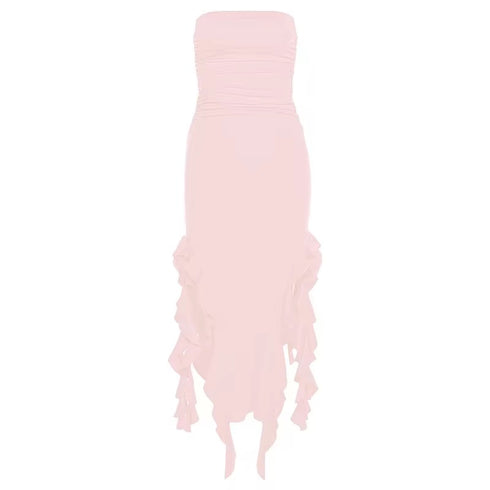 Ruffle Split Party Dress